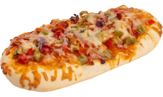 Pizza vegetarisch ovaal