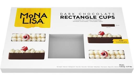 Rectangle cups pure chocolade 1