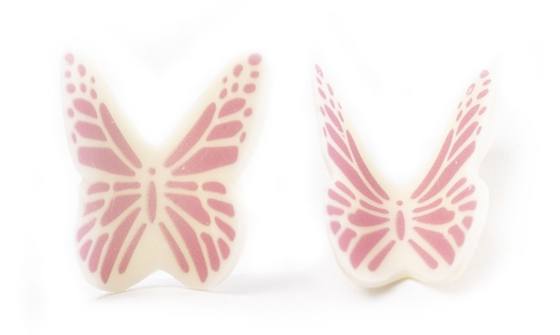 Butterfly white pink