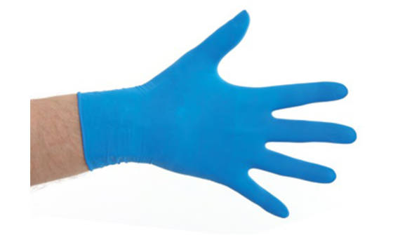 Handschoen latex blauw S 100st