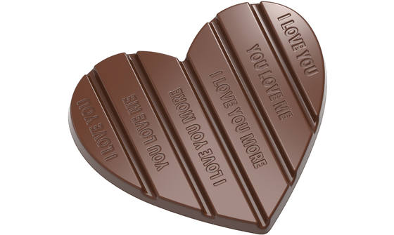 Chocoladevorm tablet hart
