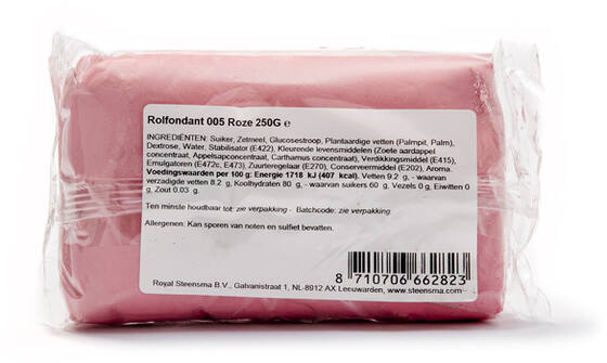 Rolfondant roze 250gr 2