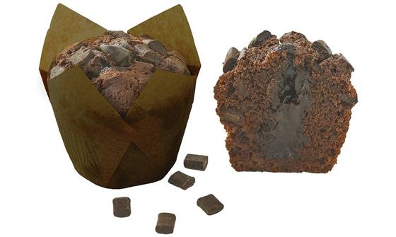 Vegan double chocolate muffin