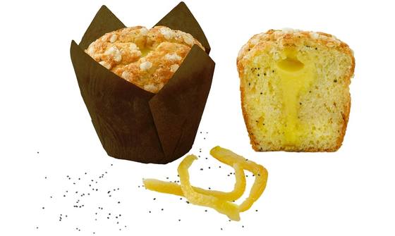 Vegan lemon and poppy muffin