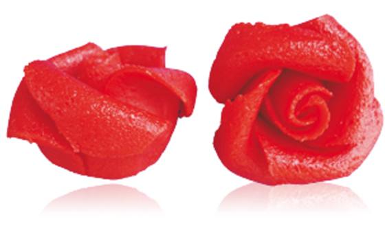 Marsepeinen rozen 6-blads rood