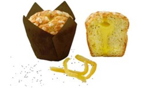Vegan lemon and poppy muffin
