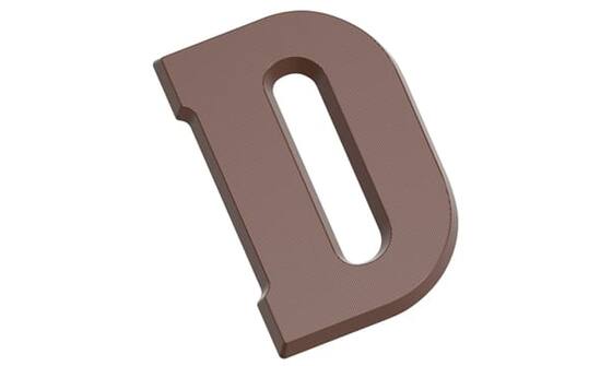 Chocoladevorm letter D 200gr