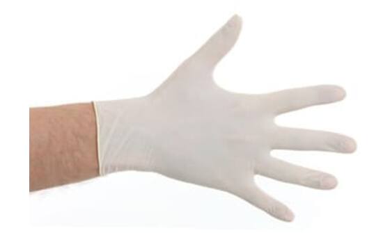 Handschoen latex wit XL 100st