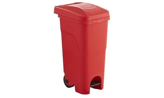 Afvalcontainer 85L rode deksel