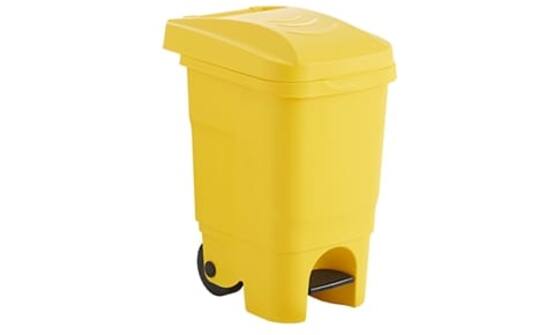 Afvalcontainer 60L gele deksel