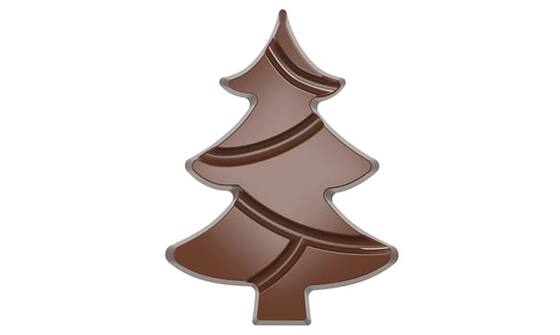 Chocoladevorm tablet kerstboom 1