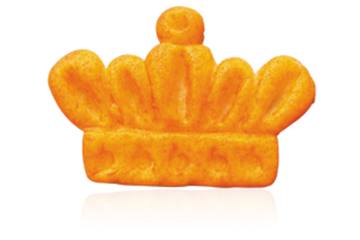 Kroon groot oranje 3x4,5cm