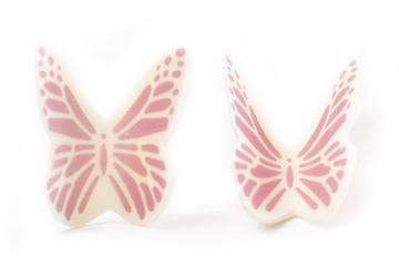 Butterfly white pink