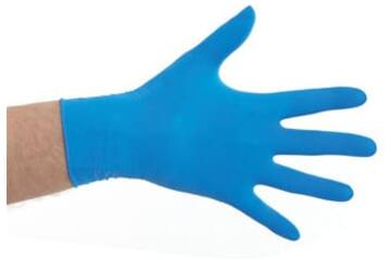Handschoen latex blauw XL 100s