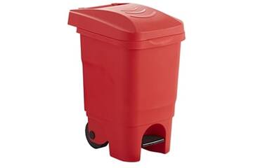 Afvalcontainer 60L rode deksel